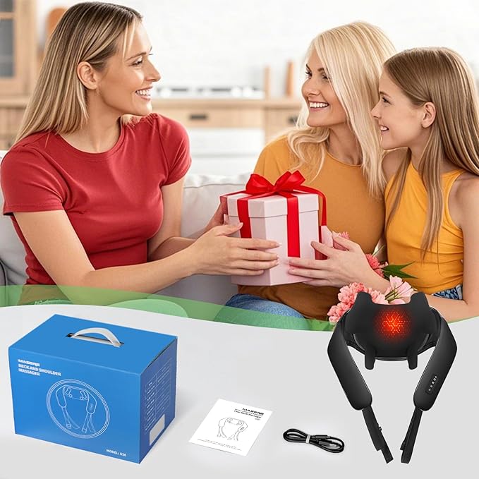 Shiatsu Neck and Back Massager with Heat, Upgraded 2600mAh Cordless Shoulder Massager Deep Tissue 6D Kneading, Massages Pillow for Neck, Back, Shoulder, Foot, Body Gifts for Fathers Mom Dad