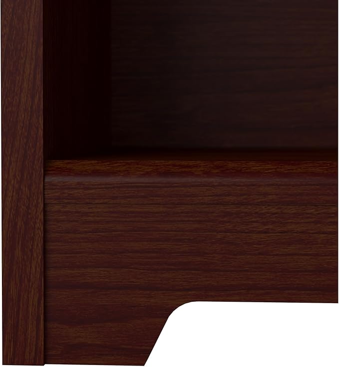 Bush Furniture Tall 5 Shelf Bookcase, Large Open Bookshelf, Sturdy Display Cabinet for Living Room or Home Office, Cabot Collection, Harvest Cherry