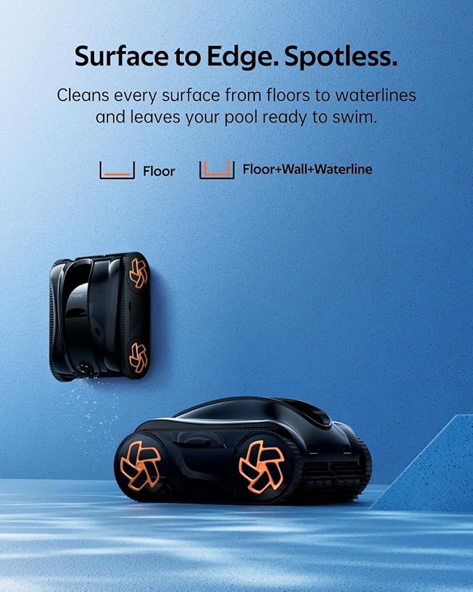 (2025 Upgrade) iGarden Pool Cleaner K60, 6H Cordless Robotic Pool Vacuum for Inground & Above Ground Pools, AI Timer, Smart Navigation, Floor, Walls&Waterline Scrubber, Touchscreen, Auto-Parking