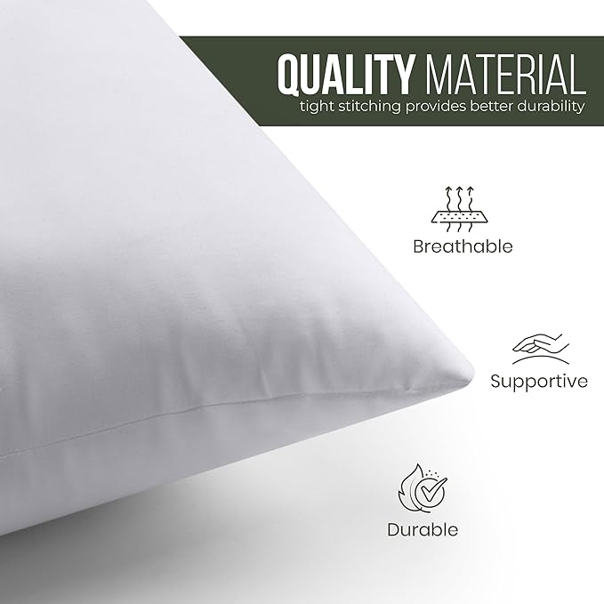 Utopia Bedding Decorative Throw Pillow Insert (16 x 16 Inches, White) – Set of 1, Ideal for Sofa, Couch, and Bed