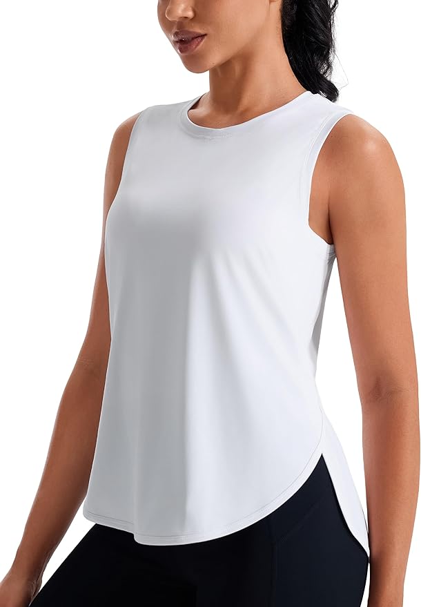 JOYSPELS Ice Silk Workout Tank Tops for Women Cool-Dry Sleeveless Loose Fit Yoga Shirts Athletic