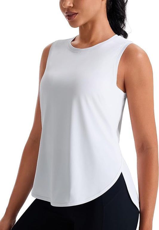 JOYSPELS Ice Silk Workout Tank Tops for Women Cool-Dry Sleeveless Loose Fit Yoga Shirts Athletic