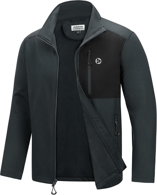 Outdoor Ventures Men‘s Track Jackets Lightweight Athletic Jackets Full Zip Casual Coat Workout Running Jacket for Cycling