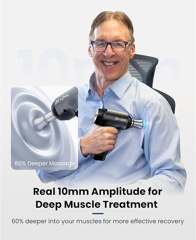 BOB AND BRAD T2 Max Massage Gun Deep Tissue with Metal Head, Professional Muscle Massage Gun Portable Percussion Electric Massager for Athletes for Home Gym Pain Relief