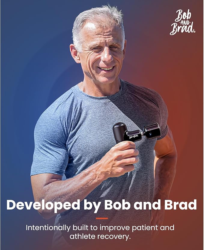 BOB AND BRAD Q2 Pro Mini Massage Gun with Heat and Cold Head, Pocket-Sized Deep Tissue Massager Gun, Portable Percussion Muscle Massager Gun, Ultra Small & Quiet Muscle Massage Gun