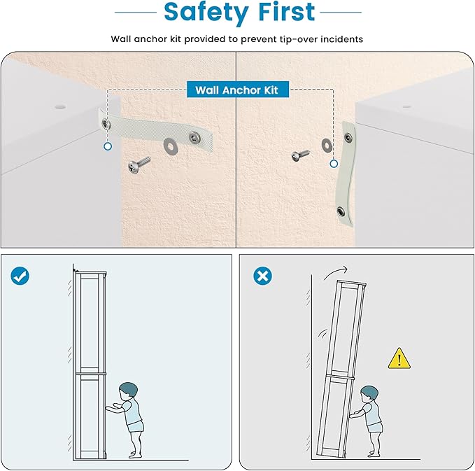 71" Tall Bookcase, 6-Tier Open Display Storage Shelves, Floor Standing Large Book Shelf for Living Room, Home Office, Bed Room, White