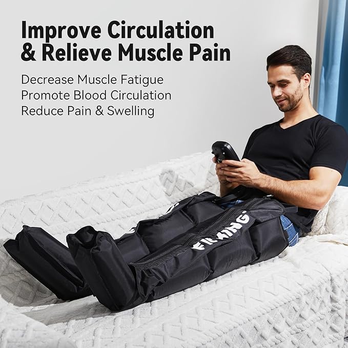 FIT KING Air Compression Recovery System,Dynamic Pressure for Circulation Improvement and Fast Recovery,Sequential Massage Boots for Athletes (Small)