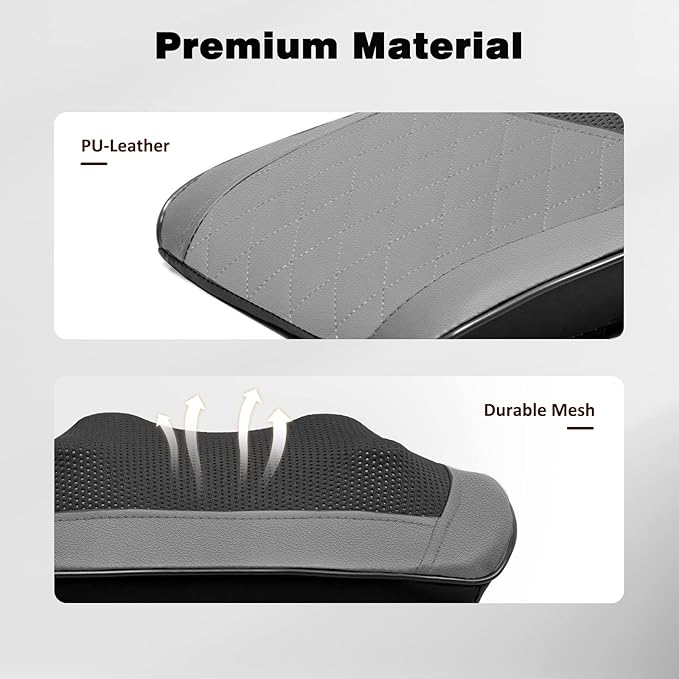 Back Massager with Heat, Massagers for Neck and Back, 3D Deep Tissue Kneading Massage Pillow for Neck, Shoulder, Leg Pain Relief, Gifts for Men Women Mom Dad, Relax at Home Office and Car - Dark Gray