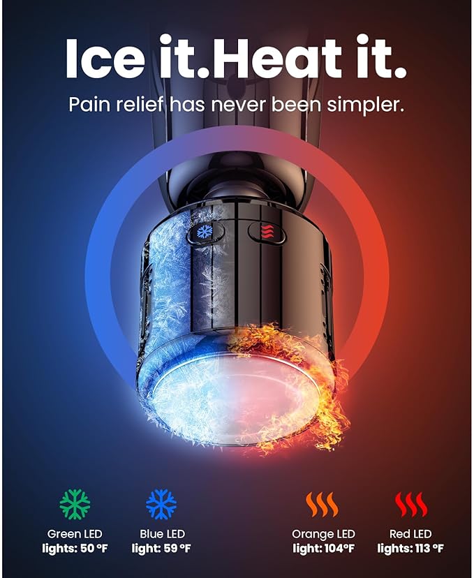 BOB AND BRAD Q2 Pro Mini Massage Gun with Heat and Cold Head, Pocket-Sized Deep Tissue Massager Gun, Portable Percussion Muscle Massager Gun, Ultra Small & Quiet Muscle Massage Gun