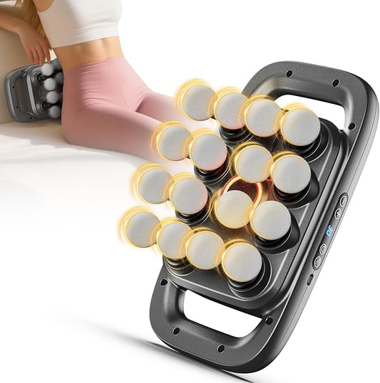 16-Head Massage Gun, Deep Tissue Back Massager with 30 Adjustable Intensities & 3 Modes, Electric Percussion Massager, Gun Tool for Back/Shoulders/Legs/Arms/Neck & Full Body Muscle Pain Relief