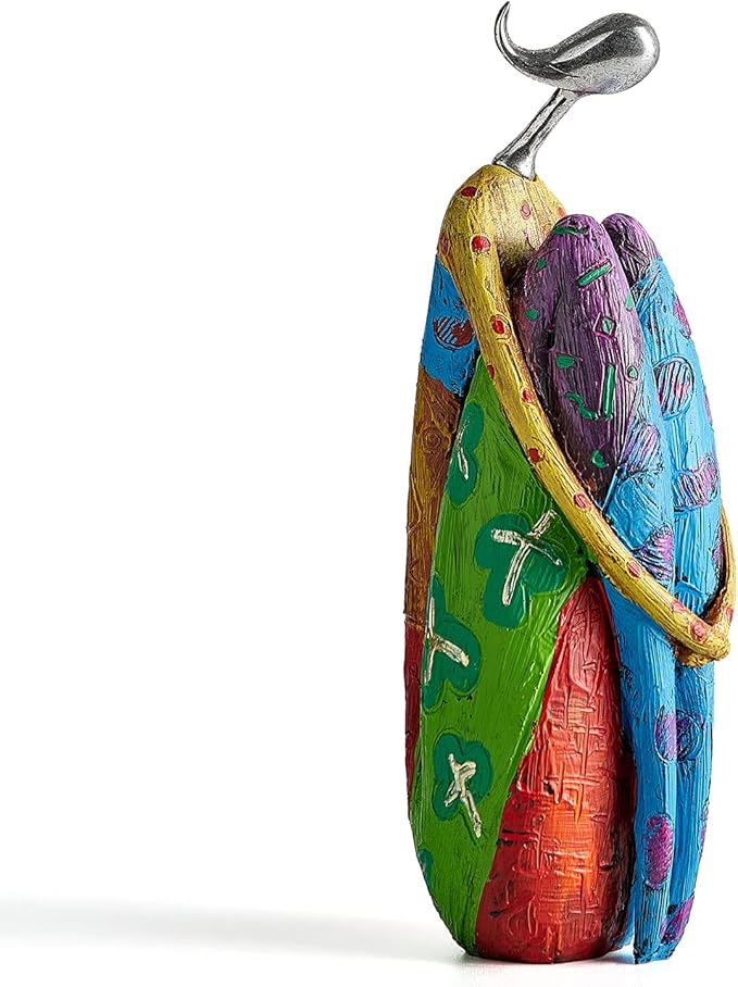 Octdays Art Female Sculpture Figurines, Abstract Woman Statue for Home Decor, Colorful Decorations for Living Room Shelf Office Cabinet Accents- A