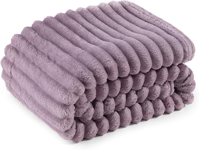 Bedsure GentleSoft Light Purple Fleece Blanket for Couch - Cozy Soft Blankets for Women, Cute Small Throws for Girls, 50x60 Inches