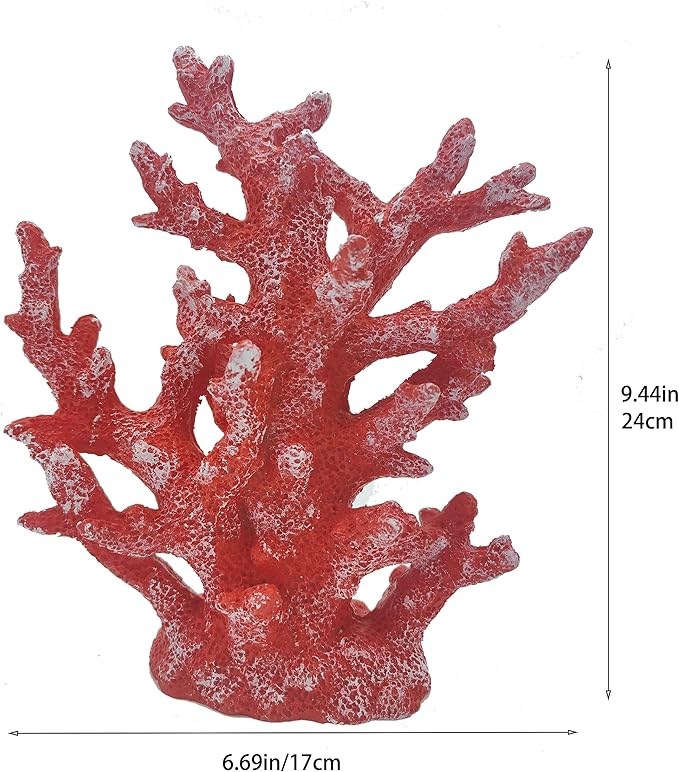 Beach Coastal Decor Coral Reef Home Decor Coral Statue Sculpture Home,Desk,Bathroom,Desktop Shelf Statue,Marine Themed Gifts