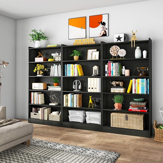 Tribesigns 72-inch Tall Bookcase, Modern 6-Tier White Library Bookshelf with Storage Shelves, Large Open Bookcases Wood Display Shelving Unit for Bedroom Living Room Office