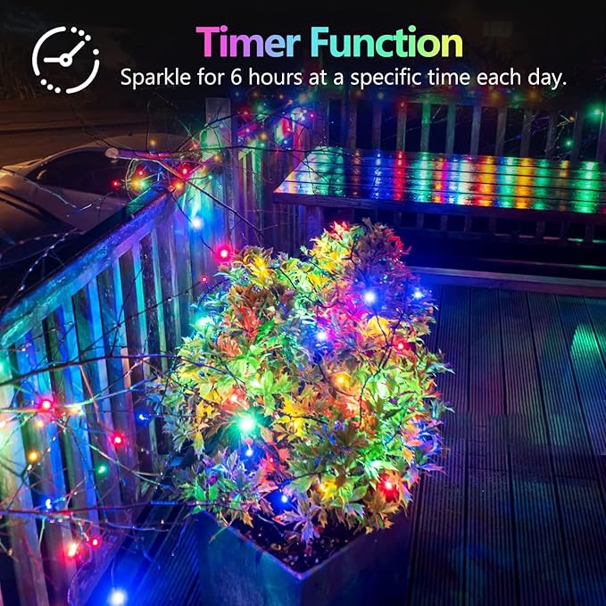 2 Pack Each 20FT 60LED Fairy Lights Battery Operated, RGB Color Changing String Lights, Indoor & Outdoor Battery Twinkle Light with Timer and Remote for Bedroom Wedding Birthday Halloween Decorations