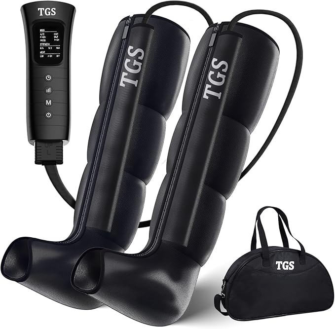 Leg Massager for Circulation and Pain Relief Thigh Compression Boots Professional Calf Recovery Compression System Full Leg Circulation Machine - Reduces Muscle Fatigue for Athletes/Seniors