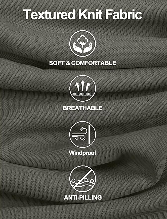 Zengjo Men's Track Jackets Full-Zip Athletic Jacket Sweatshirt Mock Neck with Zipper Pockets