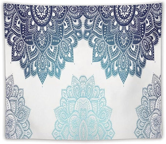 Kurtect Mandala Tapestry,Boho Eastern Geometric Stripe Abstract Design Pattern Print Tapestries for Party Beach Picnic Blankets Tablecloths Living Room Wall Deocr, 50x60 in