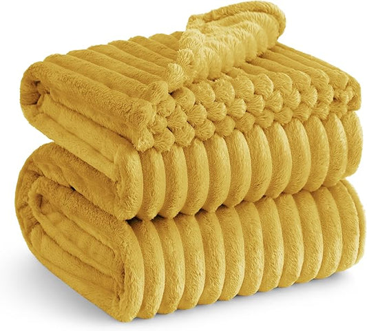 Bedsure GentleSoft Honey Fleece Blanket for Couch - Cozy Soft Blankets for Women, Cute Small Throws for Girls, 90x90 Inches