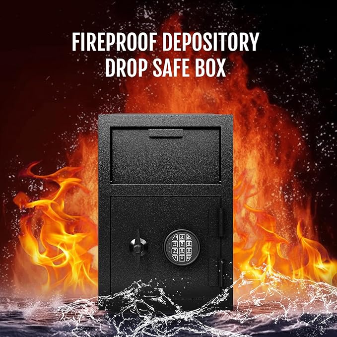 2.6 Cu Ft Drop Safe for Business Money Safe Box with Drop Slot Digital Combination and Anti-Fishing for Home Office Cafe Restaurant Jewelry