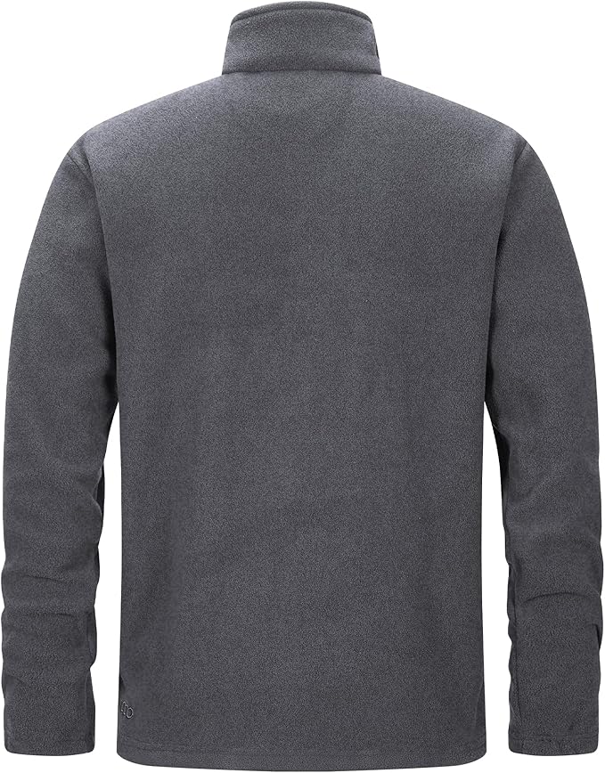 33,000ft Men's Full Zip Fleece Jacket Lightweight Warm Soft Polar Long Sleeve Jackets with Pockets for Winter Hiking Casual