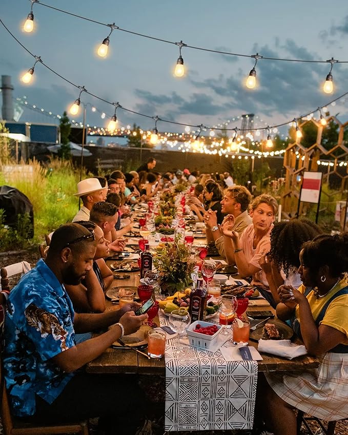 GANA 12V Low Voltage & Safe LED Outdoor String Lights,96FT 30 Shatterproof Bulbs, 2200K Warm White Pergola Lights for Your House's, Garden, Fence, Porch,Balcony,and Bistro