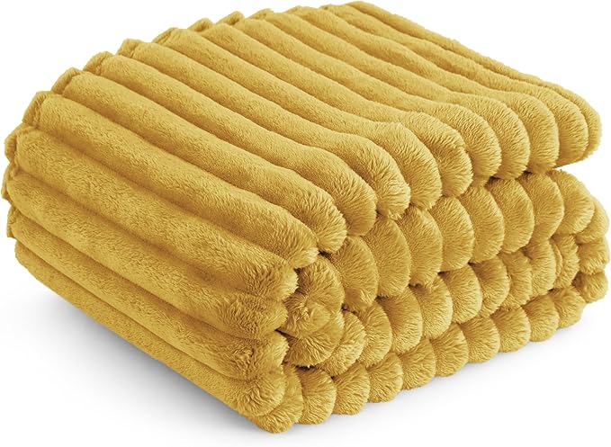 Bedsure GentleSoft Honey Throw Blanket for Couch - Super Soft Cozy Blankets for Women, Cute Small Blanket for Girls, 50x70 Inches