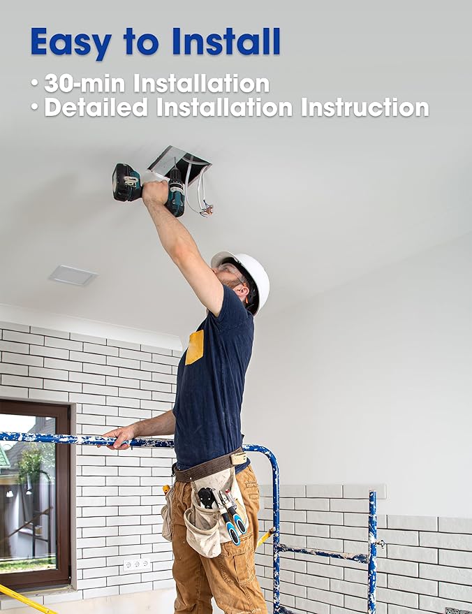 100 Inch Ceiling Fans with Lights, Industrial Ceiling Fan and Remote for Living Room Shop Garage, Large Outdoor Ceiling Fans for Patios, 7 Aluminum Blades, Reversible DC Motor, Dimmable, Timer