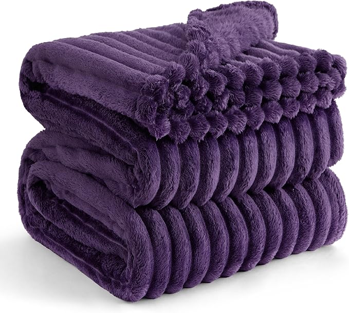 Bedsure GentleSoft Purple California King Size Blanket for Couch - Cozy Soft Blankets for Women, Cute Small Fleece Throws for Girls, Birthday Gifts for Women, 102x96 Inches