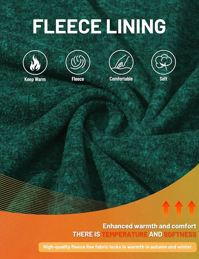 TACVASEN Men's Fleece Jackets Full Zip Lightweight Jacket Casual Soft Warm Coats with Pockets