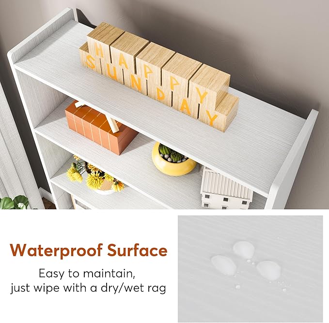 Tribesigns 72-inch Tall Bookcase, Modern 6-Tier White Library Bookshelf with Storage Shelves, Large Open Bookcases Wood Display Shelving Unit for Bedroom Living Room Office