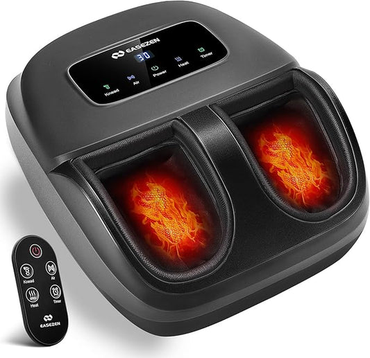 Shiatsu Foot Massager Machine with Heat, Deep Kneading, 2025 Upgrade Electric Foot Massager for Plantar Fasciitis, Neuropathy, Decent Gifts for Dad, Man, Fits up to Size 14