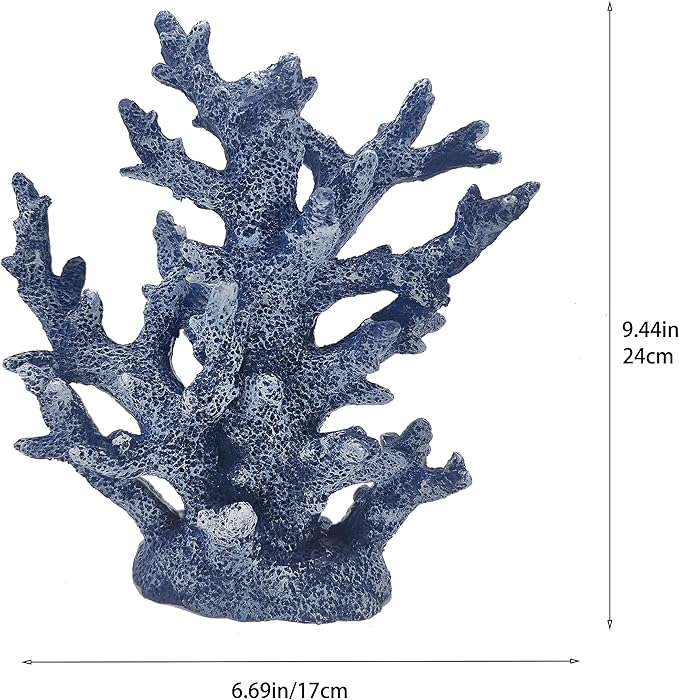 Beach Coastal Decor Coral Reef Home Decor Coral Statue Sculpture Home,Desk,Bathroom,Desktop Shelf Statue,Marine Themed Gifts