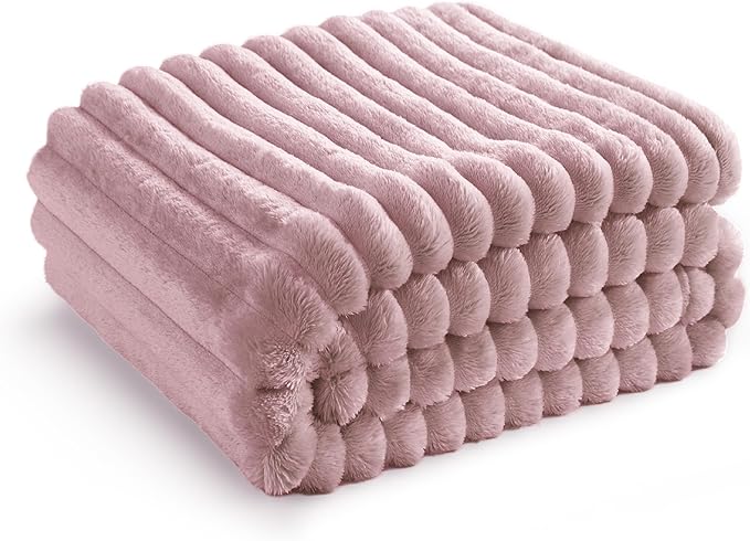 Bedsure GentleSoft Pink Twin XL Blanket for Bed - Cozy Soft Blankets for Women, Cute Small Fleece Throws for Girls, Birthday Gifts for Women Decor Gifts for Mom, 66x90 Inches