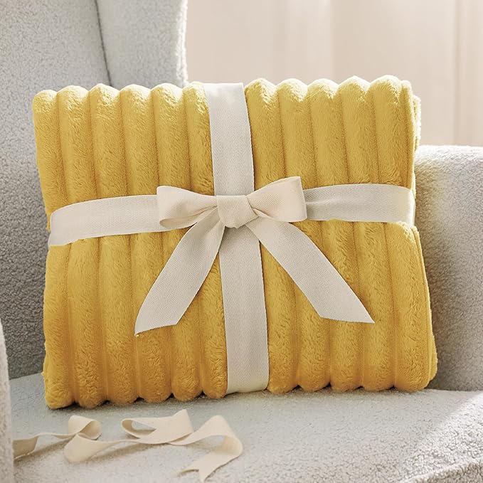 Bedsure GentleSoft Honey Fleece Blanket for Couch - Cozy Soft Blankets for Women, Cute Small Throws for Girls, 90x90 Inches