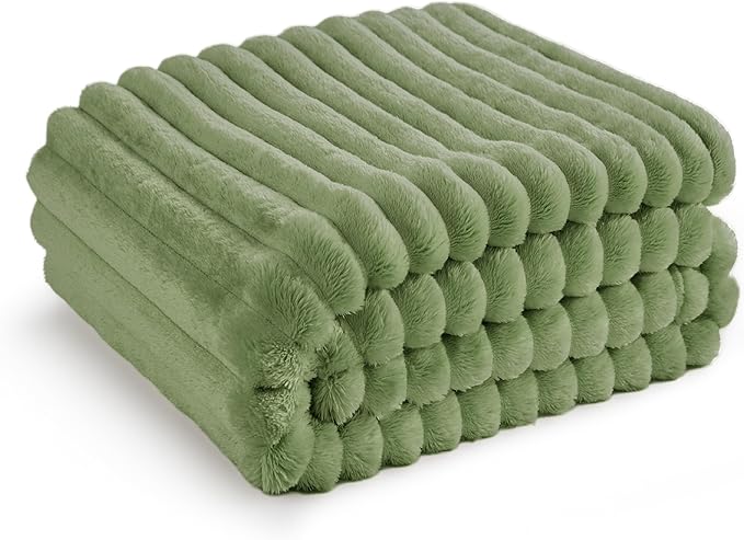 Bedsure GentleSoft Reseda Fleece Twin Blanket for Couch - Super Soft Cozy Blankets for Women, Cute Small Throws for Girls, 60x80 Inches
