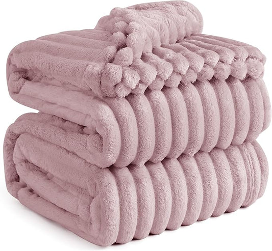 Bedsure GentleSoft Pink California King Size Blanket for Couch - Cozy Soft Blankets for Women, Cute Small Fleece Throws for Girls, Birthday Gifts for Women, 102x96 Inches
