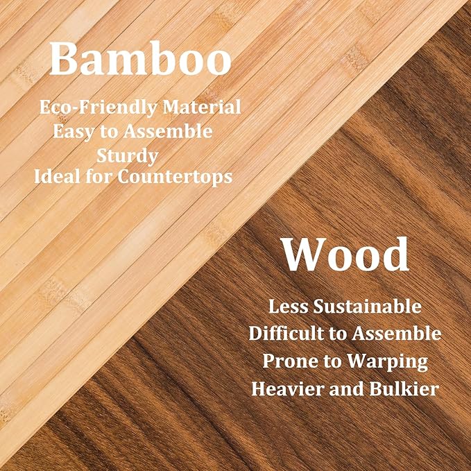 13 Bottle Bamboo Small Wine Rack for Countertop, No Tools Assembly, Modern Lattice Design, Durable, Wine and Liquor Bottle Storage for Small Spaces