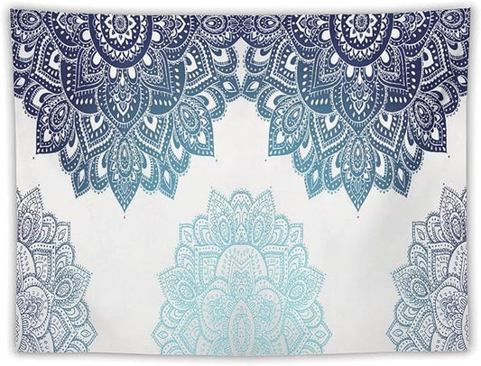 Kurtect Mandala Tapestry,Boho Eastern Geometric Stripe Abstract Design Pattern Print Tapestries for Party Beach Picnic Blankets Tablecloths Living Room Wall Deocr, 60x80 in
