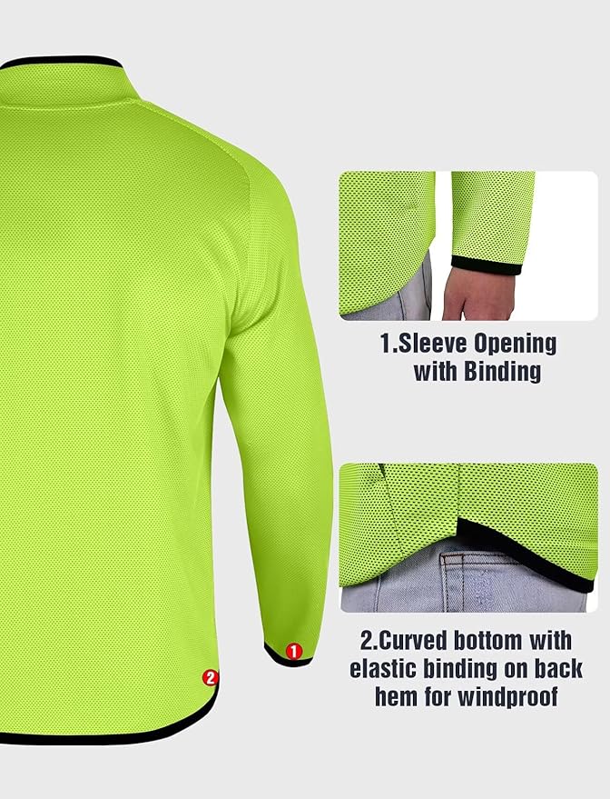 Zengjo Men's Track Jackets Full Zip Running Athletic Workout Lightweight Windproof Jacket with Zipper Pockets Quick Dry