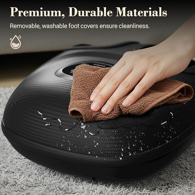 Foot Massager FSA Eligible HSA, Feet Massager with Heat for Plantar Fasciitis Relief, 5 Levels Compression & Vibration Massage for Neuropathy, Christmas Gifts for Women Men, Fits Up to 13"