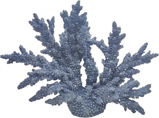Coral Reef Decor Home Statue,Coastal Beach Nautical Decor,Aquarium、Desk、Bathroom、Room、Shelf Statue,Ocean Themed Gifts (X-Light Blue)