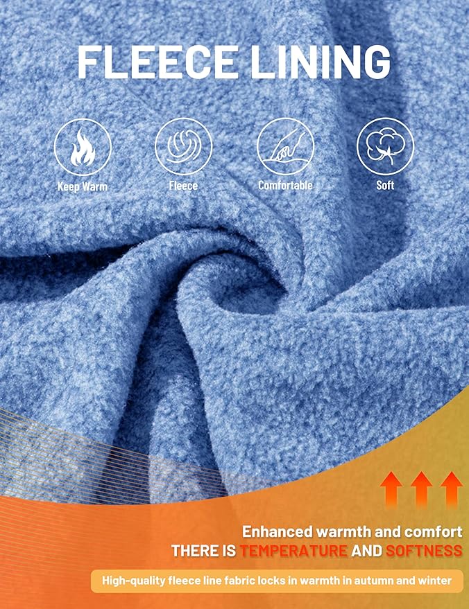 TACVASEN Men's Fleece Jackets Full Zip Lightweight Jacket Casual Soft Warm Coats with Pockets