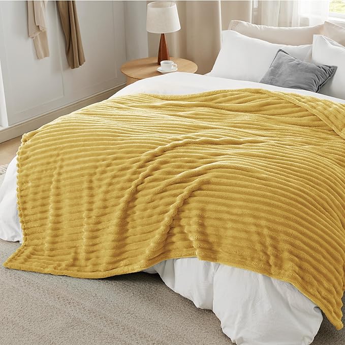 Bedsure GentleSoft Honey Fleece Blanket for Couch - Cozy Soft Blankets for Women, Cute Small Throws for Girls, 90x90 Inches