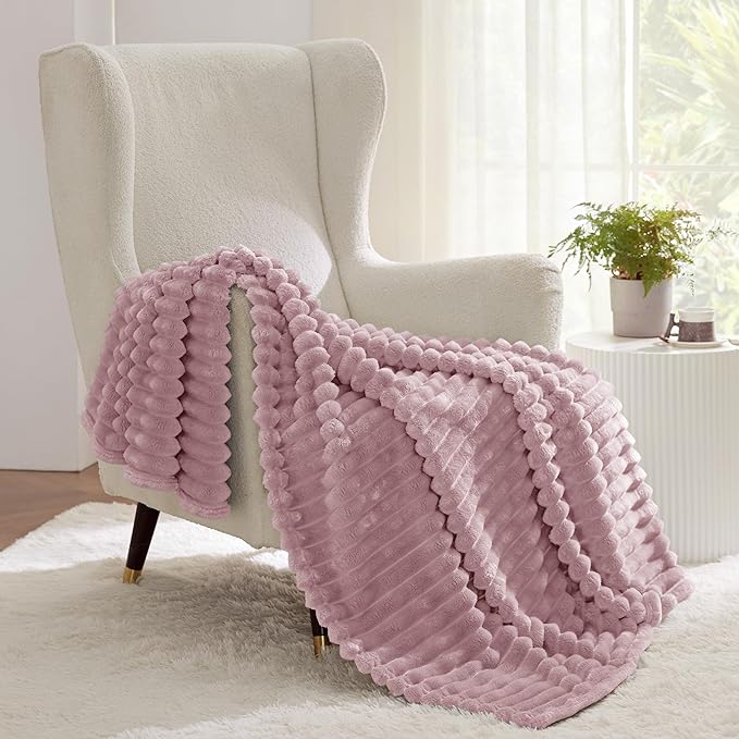 Bedsure GentleSoft Pink Twin XL Blanket for Bed - Cozy Soft Blankets for Women, Cute Small Fleece Throws for Girls, Birthday Gifts for Women Decor Gifts for Mom, 66x90 Inches