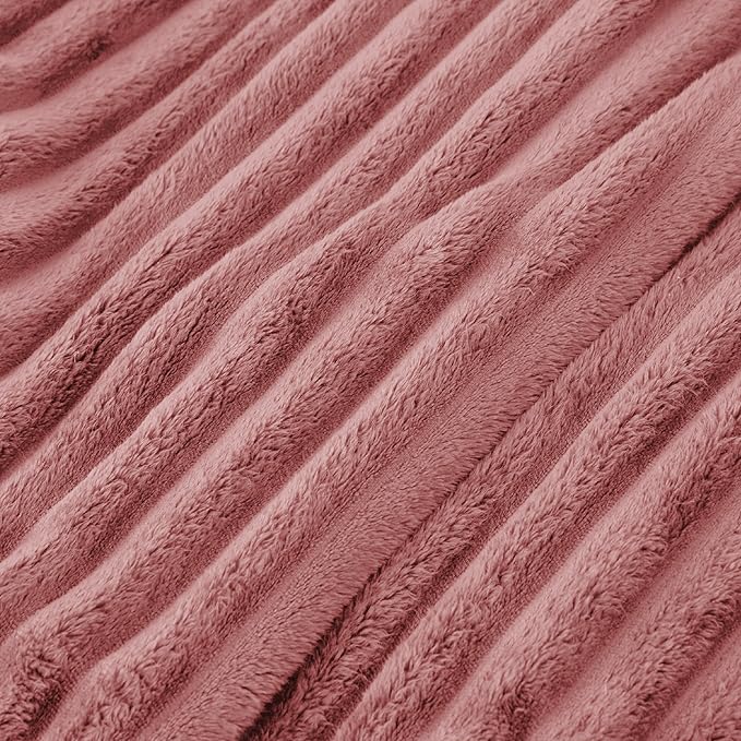 Bedsure GentleSoft Dusty Pink California King Size Blanket for Bed - Cozy Soft Blankets for Women, Cute Small Fleece Throws for Girls, Birthday Gifts for Women, 102x96 Inches