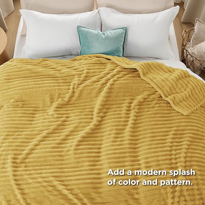 Bedsure GentleSoft Honey Fleece Blanket for Couch - Cozy Soft Blankets for Women, Cute Small Throws for Girls, 90x90 Inches