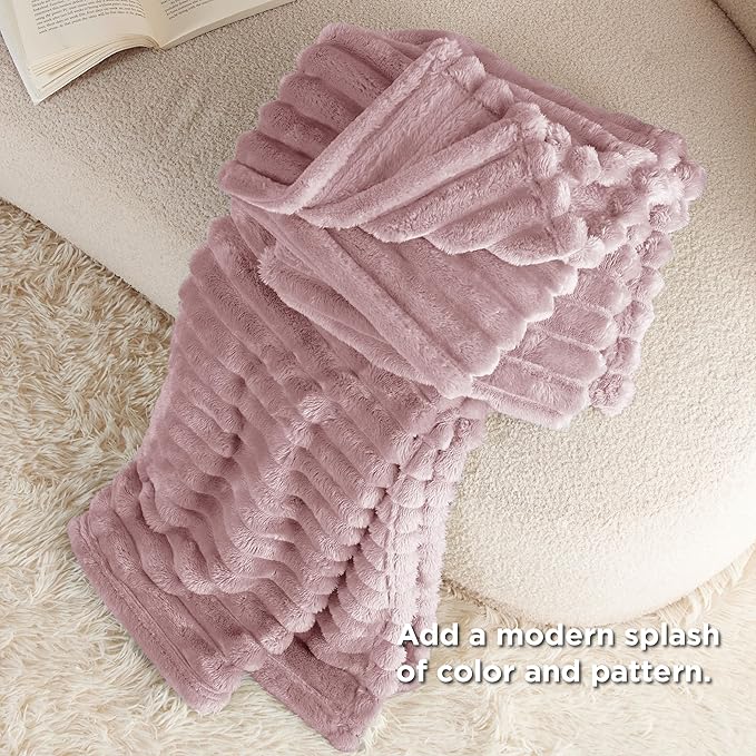 Bedsure GentleSoft Pink Twin XL Blanket for Bed - Cozy Soft Blankets for Women, Cute Small Fleece Throws for Girls, Birthday Gifts for Women Decor Gifts for Mom, 66x90 Inches