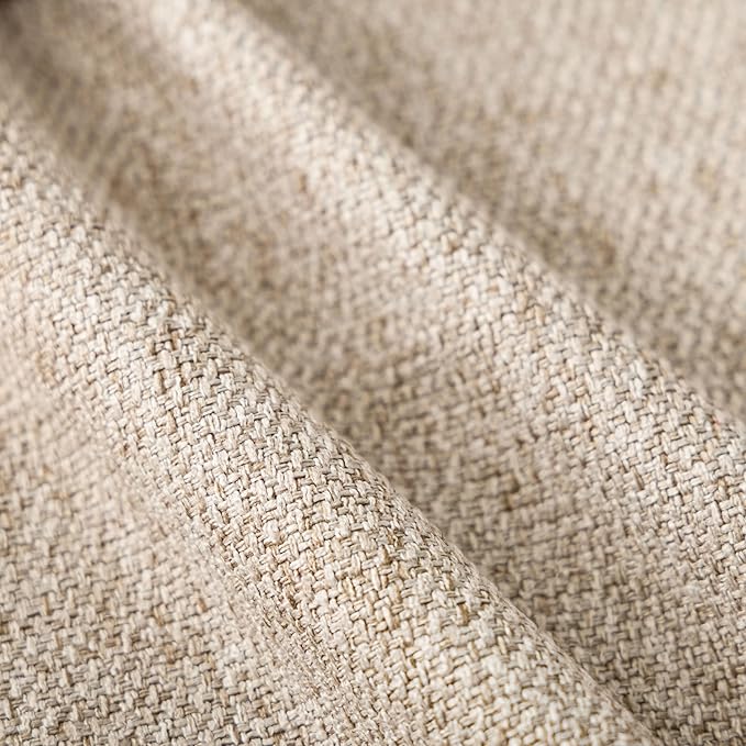 Throw Couch Pillow with Insert 18x18 Inches Set of 2 Square, Cute Modern Home Fall Decor for Living Room Sofa Bed Cushion Accent Case, Anthropologie Style Home Decor (Light Linen #P2-13)