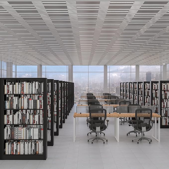 69" Tall Heavy-Duty Bookshelf, 5-Tier Metal Bookshelf with Adjustable Shelves, Open Shelf Bookcase, Tall Bookshelfs for Home Office, Library, Bedroom, Including Book Stopper